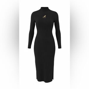 Kangol Black Ribbed Dress
